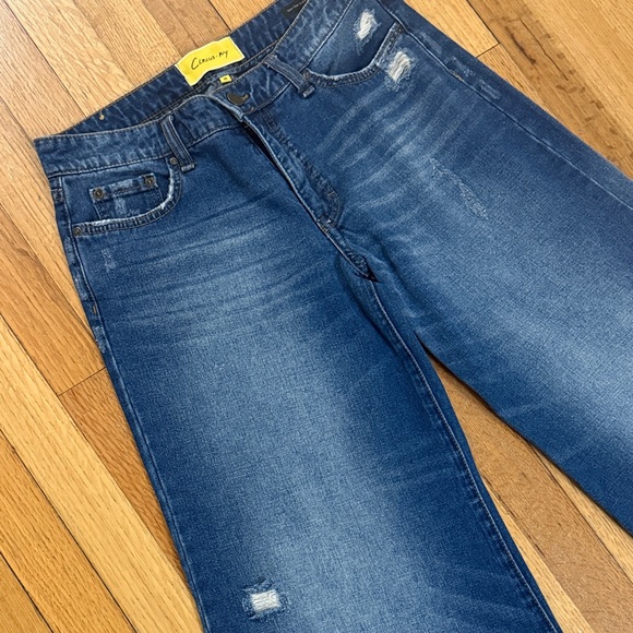 Circus NY Sam Edelman Low Rise Super Wide Leg Distressed Jeans Size 28 - Picture 3 of 8